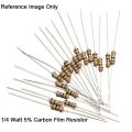 50Pcs- 1 Ohm Resistor 5% 1 Ohm Carbon Film 1 Ohm Resistors 1/4W Resistance 0.25 Watt 5% Tolerance Fixed Resistors 2 Pin Leads.