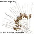 50Pcs- 4.7K Ohm Resistor 5% 4.7K Ohm Carbon Film 4.7K Ohm Resistors 1/4W Resistance 0.25 Watt 5% Tolerance Fixed Resistors 2 Pin Leads. 