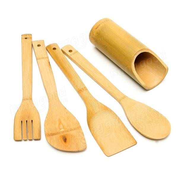 Bamboo%20Cooking%20Spoon%204%20Pieces%20Set%20With%20Stand%20-%20Chopsticks%20-%20Image%203