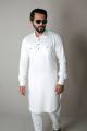 Classic White Lilen Kabli Set For Men - Panjabi - Panjabi For Men. 