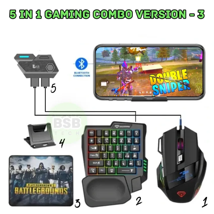 New%203%20in%201%20Bluetooth%20Gaming%20Keyboard%20Mouse%20Converter%20Combo%20Support%20For%20Android%20&%20IOS%20PC%20PUBG%20Mobile%20Game%20Accessories%20-%20Image%205