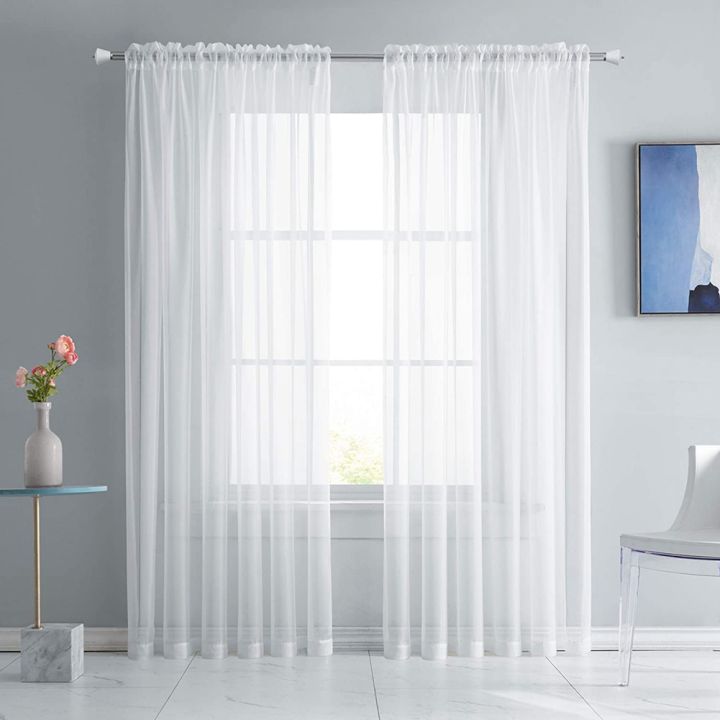 Window%20White%20Sheer%20Curtains%2084%20Inches%20Long%204%20Panels%20Sheer%20White%20Curtains%20Clear%20Curtains%20Basic%20Rod%20Pocket%20Panel%20-%20Image%202
