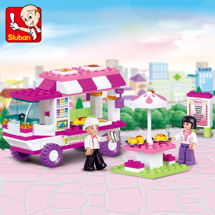 【Limited-time offer】 102PCS Building Blocks Set Friends City Van Snack ...