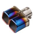 SL Car Exhaust Tip Stainless Steel Exhaust Tail Throat Square Tail Pipe For 2.5-inch Intake Exhaust Systems. 