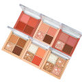 Makeup HDKD Mini Four Color Eyeshadow Palette Earth Color Sequin Glitter Student Ins Affordable Eyeshadow Small Plate 6011. 