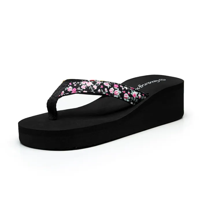 2024%20summer%20fashion%20small%20floral%20flip-flops%20women's%20wedge%20heel%20platform%20clip%20flip%20sandals%20wholesale%20wholesale%20-%20Image%205