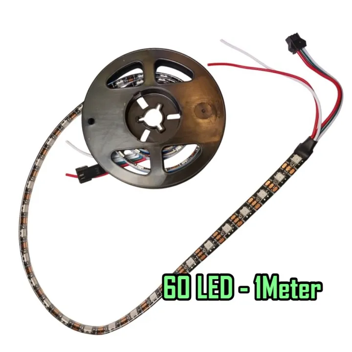 WS2812%205V%20Programmable%20Neopixels%20RGB%20LEDs%2060%20LED/Meter%20IP65%20Waterproof%20-%20Image%204
