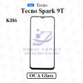 For Tecno Spark 9T KH6 LCD Display Touch Screen Front Glass Lens + Lamination OCA.