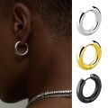 Stainless Steel Round Earrings For Men- 1 Pair. 