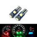 10Pcs T5 W1.2W 27 74 86 206 3SMD 3030 LED Car Interior Light Auto Side Light T5 LED Dashboard Gauge Instrument Lamp Bulbs car dashboard light lamp. 