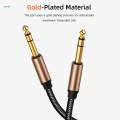 1/4 inch Guitar Instrument Cable, Male to Male TRS 1/4 inch to 1/4 inch 6.5mm Stereo Audio Cable, for Studio Monitor Electric Mandolin Organ.. 
