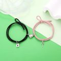 【Hey my home】Bracelets Lovers Lock Heart Braided Rope Wrist Chain.
