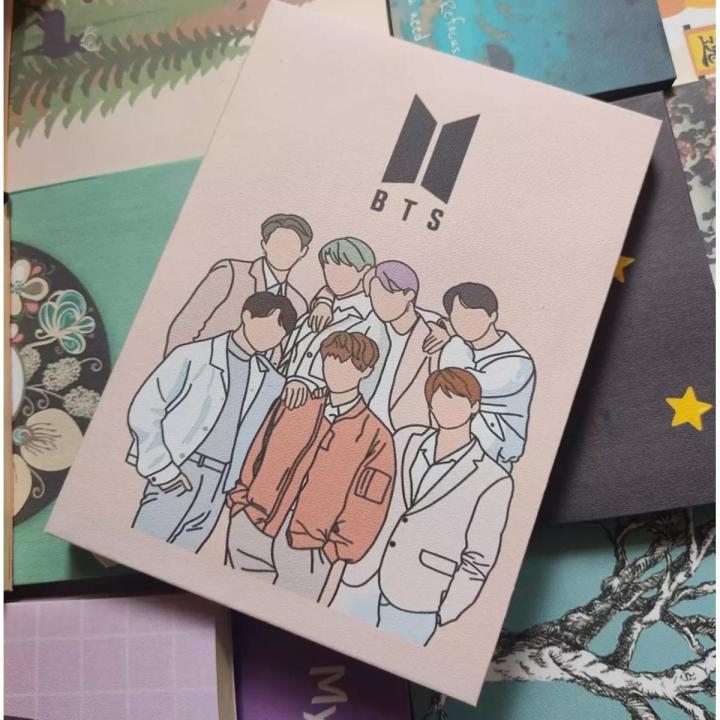 BTS 7 members NOTEBOOK (120 PAGES, 7.5"/5.5"SIZE)