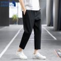 Men's Summer Spring Casual Fashion Quick Dry Breathable Solid color Pants Male Lightweight Street Fitness Joggers Trousers. 