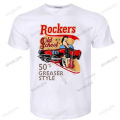 Rockers Old School Rockabilly Classic 60S Greaser Bike Dtg Men'S Lastest Simple Design Men T-Shirt male round neck teeshirts. 