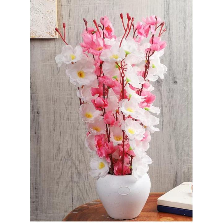 টব সহ কৃত্রিম চেরি ফুলের গাছ - artificial flower