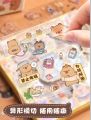 100PCS/SET Stickers Gift Capybara Cute Cartoon Ins Sweetheart Girl Material Diary Decorative Stickers Kawaii Planner Stickers. 