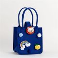 Gift Felt Handbag Kids Cute Cartoon Fabric Tote Bag Top-Handle Shopping Shoulder Bag Women Travel Bags. 