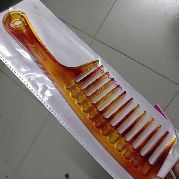 INDIAN WIDE Distance Teeth ANKITA Hair COMBS Premium Quality Beauty Products Plastic Handle With Hair Brush Fashionable Plastic Hairbrush For Women Long Hair Chiruni