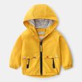 Boys Spring Autumn Coats Kids Jackets Toddler Hooded Windbreaker With Pocket Children Zipper Outerwear Baby Clothes 2-7 Years.