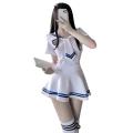 Anime Student Uniform Women Sailor Cosplay Costumes College Blue White Soft Suit with Lovely Panties Role Play Energetic. 