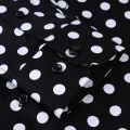 Men's Polka Dot Printing Long Sleeve Shirt Fashion Male Dress Shirts Casual Formal Cotton Black White Dots Youth Clothing.