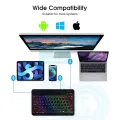 DoomHot 10 Inch Wireless Bluetooth Keyboard And Mouse RGB Backlight Keyboard And Mouse LED Colorful Bluetooth Wireless Keyboard. 
