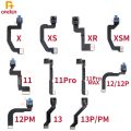 Single Front Camera Proximity Sensor Flex For iPhone 13 12 11 Pro Mini X XR XS MAX Replacement Front Small Camera Cable Patrs. 