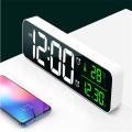 LED Digital Alarm Clock Snooze Mirror Voice Control Touch Dual Mode Digital Clock. 
