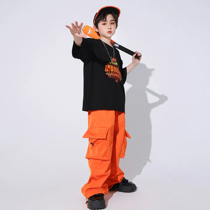 Ballroom%20Kids%20Hip%20Hop%20Clothing%20Oversize%20T%20Shirt%20Orange%20Casual%20Cargo%20Pants%20for%20Girl%20Boy%20Jazz%20Street%20Wear%20Dance%20Costume%20Clothes%20-%20Image%205