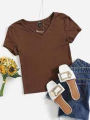 Half Sleeve Crop Tops  For Women - Blouse. 