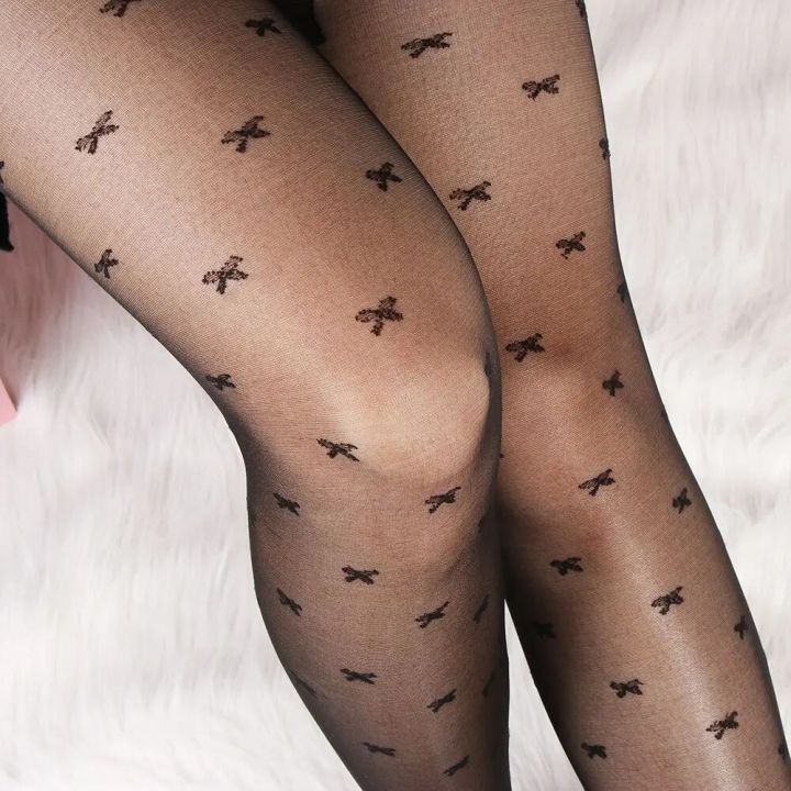 Plus%20Size%20Women's%20Tights%20Classic%20Small%20Polka%20Dot%20Silk%20Stockings%20Thin%20Vintage%20Faux%20Tattoo%20Stockings%20Pantyhose%20Female%20Hosiery%20-%20Image%202