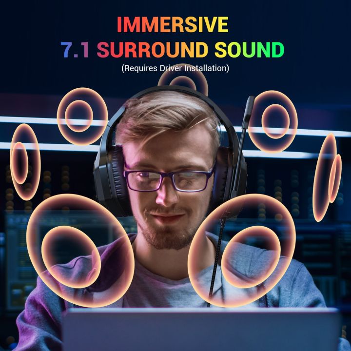 EKSA%20E1000%20V2%20RGB%20Gaming%20Headphones%20For%20PC/PS4/PS5/Phone%20With%20Noise%20Cancelling%20Mic,USB/Type%20C%20Wired%20Headset%20Gamer%207.1%20Surround%20-%20Image%202