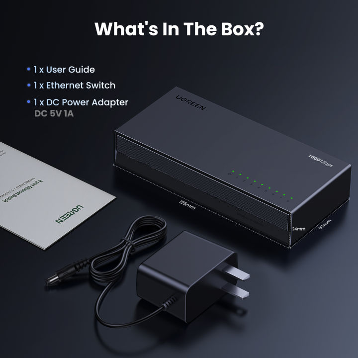 UGREEN%20Ethernet%20Switch%201000Mbps%20Mini%20Network%20Expension%205/8%20Ports%20All%20Gigabit%20for%20Router%20Lan%20Hub%20Full/Half%20Duplex%20Plug%20and%20Play%20-%20Image%207