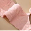 Latex Push Up Bra soft bra thin bra Without Rims bra seamless bra Pink bra. 