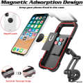 Waterproof Bike Phone Holder Case Universal Motorcycle Bicycle Phone Mount 360 Rotation Adjustable Handlebar Clip Stand.