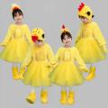 Kids Duck and Chick Cosplay Outfit Animal Costume Girls and Boys Yellow Duck Dancing Cute Clothes Chick Ugly Duckling Goose. 