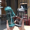 800ml Sports Water Bottle with straw For Camping Hiking Outdoor Plastic Transparent BPA Free Bottle For men Drinkware Water Bottles.