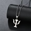 Necklace necklace for women necklaces aesthetic necklace gold pawnable Sifisrri Minimalistic PSI Symbol Necklaces For Women Men Stainless Steel Psychology Pendant Necklace Greek Letter Jewelry Gift.
