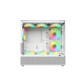 Aptech CS40 With 3 ARGB Fans Desktop Gaming White Casing. 