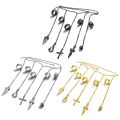 Adult Kids Kurapika Chains Bracelet Hunter Cosplay Cool Five Finger Rings Rapers Full-five Fingers Rings Fashion Jewelry.