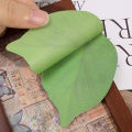 50 Sheets/Pad Creative Green Leaf Shaped Sticky Notepad Photo Wall Refrigerator Decoration Sticker.