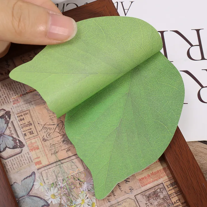 50%20Sheets/Pad%20Creative%20Green%20Leaf%20Shaped%20Sticky%20Notepad%20Photo%20Wall%20Refrigerator%20Decoration%20Sticker%20-%20Image%206