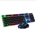 RGB Gaming Keyboard Gamer Keyboard And Mouse Kit Ergonomic Wired Mechanical Keyboard + Mouse Combo 104 Key For Windows PC Gamers.