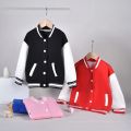 Boy Baseball Jacket Autumn Casual School Teens Girls Outerwear 2 To 15 Y Unisex Toddlers Kids Clothes Loose Black Childrens Coat. 