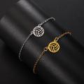 Skyrim Volleyball Bracelet Sports Gift for Woman Man Kid Child Gold Color Stainless Steel Pendant Trend Fahsion Jewelry. 