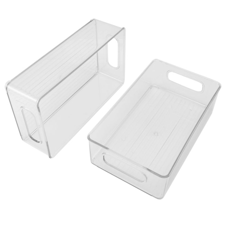 12Pcs%20Refrigerator%20Organizer%20Bins%20Stackable%20Fridge%20Organizers%20with%20Cutout%20Handles%20Clear%20Plastic%20Pantry%20Storage%20Rack%20-%20Image%204