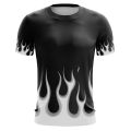 【Versatile】 Flame Burn Vintage T Shirt Summer Men Fashion 3D Print Cool Hip Hop Tops Street Casual Sports Oversized Short Sleeve Pullover. 