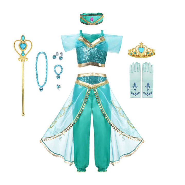 Jasmine%20Princess%20Dress%20Princess%20Dress%20Up%20Of%20Aladdin%20The%20Magic%20Lamp%20Costume%20Girls%20Birthday%20Party%20Halloween%20Fantasy%20Top%20Pants%20-%20Image%203