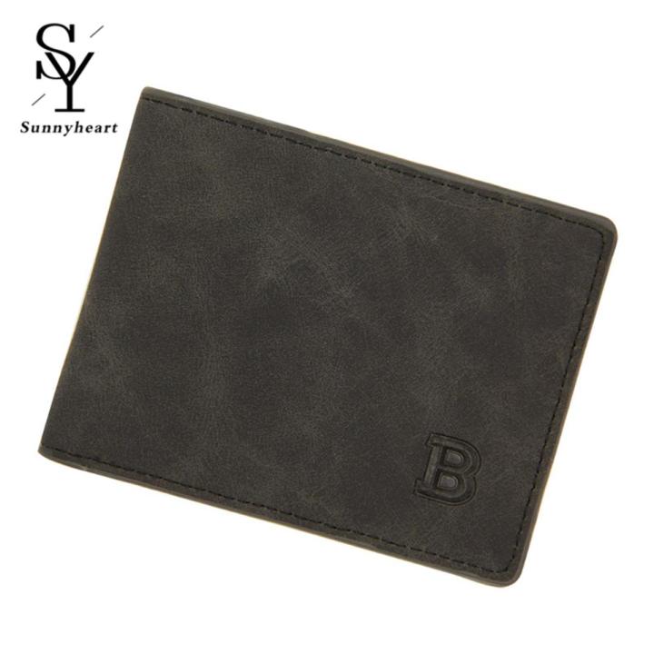 Sunnyheart Slim Wallet Ultra-thin Large Capacity Bi-fold Male Money Clip